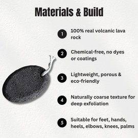 Pumice Stone for Feet - Black Natural Lava Stone Callus Remover, Foot Exfoliation, Hand Scrub, Pedicure Tool and Dry Skin Remover - Promotes Healthy Foot Care