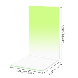 Honagu Book Ends, Acrylic Bookends, Clear Book Ends for Shelves,Desk Book Organizer, Book Holder Stand Decorative for Heavy Books, CDs, Video Games(2 Pair/4 Pieces, Gradient Yellow)