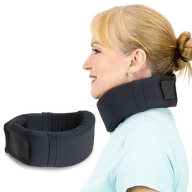 Vive Neck Brace Cervical Collar - Soft Foam for Neck Pain, Sleeping, Support for Women & Men - Universal Size Orthopedic Collar for Stiff & Pinched Nerve - Adjustable Wrap, Chin Contour (2.5")