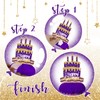 Purple and Gold Birthday Decorations – 12PCS Honeycomb Table Centerpieces