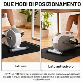 Tappeto Tapis Roulant PVC Spesso, Tappetino Antiscivolo per Palestra in Casa, Tappetino Rulli Bici Fonoisolante Tappetino Antiscivolo per Bicicletta Ellittica per Tapis Roulant Cyclette Ellittica