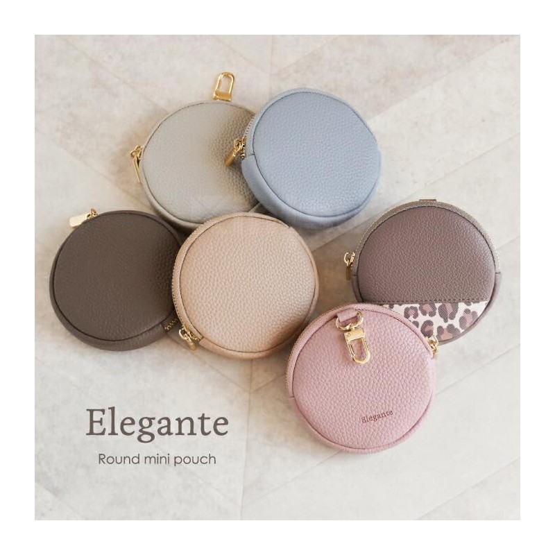 Elegante Round Mini Pouch, Round Mini Pouch, Round Makeup, Small