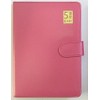 5 Year Undated Leather Look A5 Week To View Padded Diary Pink