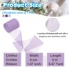 PATIKIL Chiffon Crinkle Ribbon 1.57" x 5.47 Yard, 3 Roll