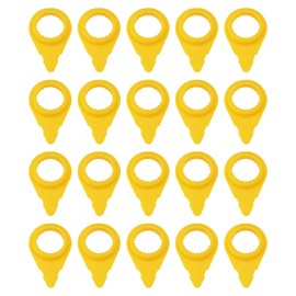 SING F LTD 20PCS 19MM Yellow Wheel Nut Indicators Wheel Bolt Nut Stud Checkpoint Indicator Pointer Compatible with Ifor Williams 1996 Onwards for Trucks Cars Caravans Trailers