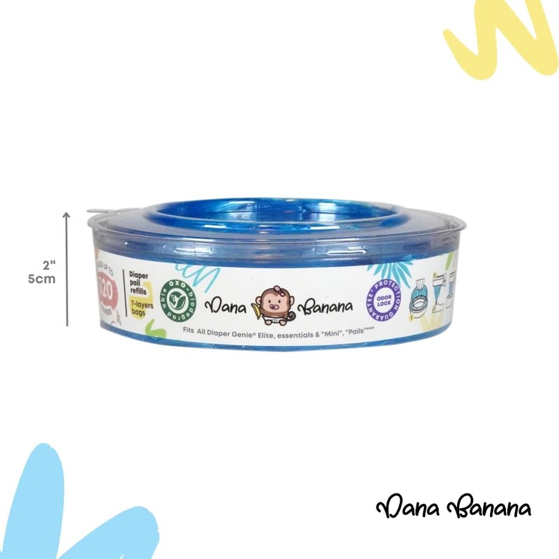 4 pack Bolsas OXO-biodegradable de Recambio compatible con Diaper Genie