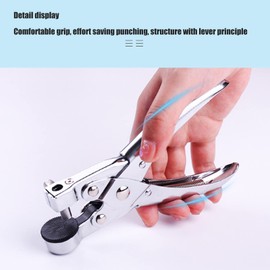 Strong Metal Single Hole Punch, Comfy Handle, Effort Saving, Wide Application - Paper, Cardboard, Photos, PVC Packaging, 7mm Hole Diameter