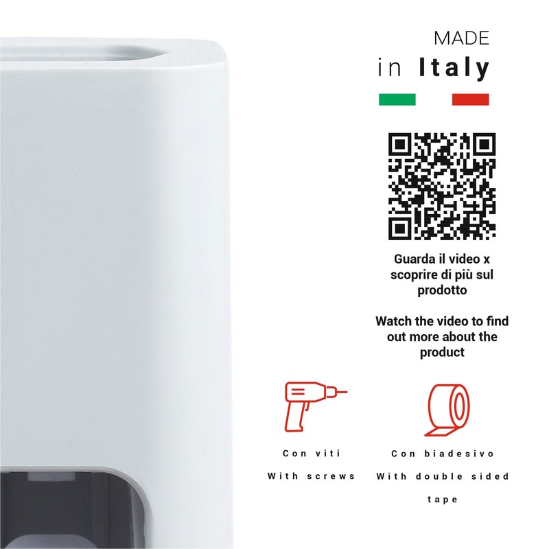 Gedy Seventy Toothpaste Dispenser, White Matte