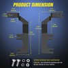 Nilight Ditch Light Brackets Hood Hinges Mount Bracket Kit for