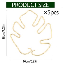 Yohsnor Monstera Stem Support - 5-Piece Durable Plant Support System for Monstera & Turtle Shell Plants -Premium -Quality Leaf Clamps -Easy-to-Use Indoor Garden Stabilizers for Healthy Growth