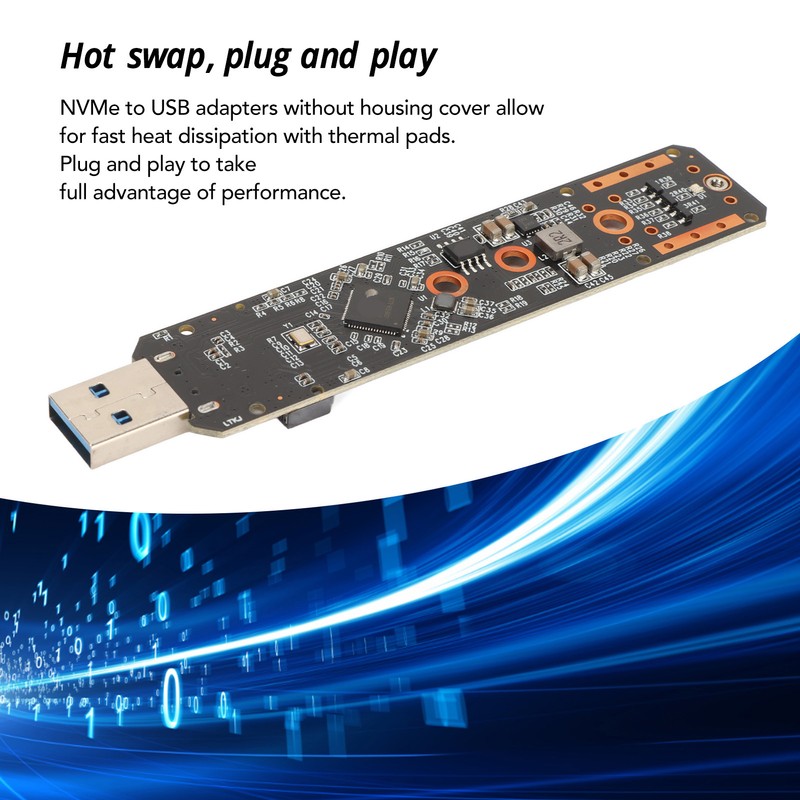 NVMe to USB Adapter Plug and Play Portable SSD 10