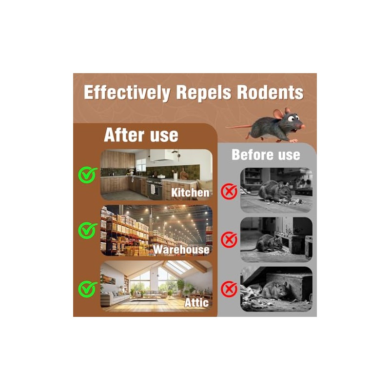Natural Peppermint Oil Rodent Repellent Balls - 8 Pack