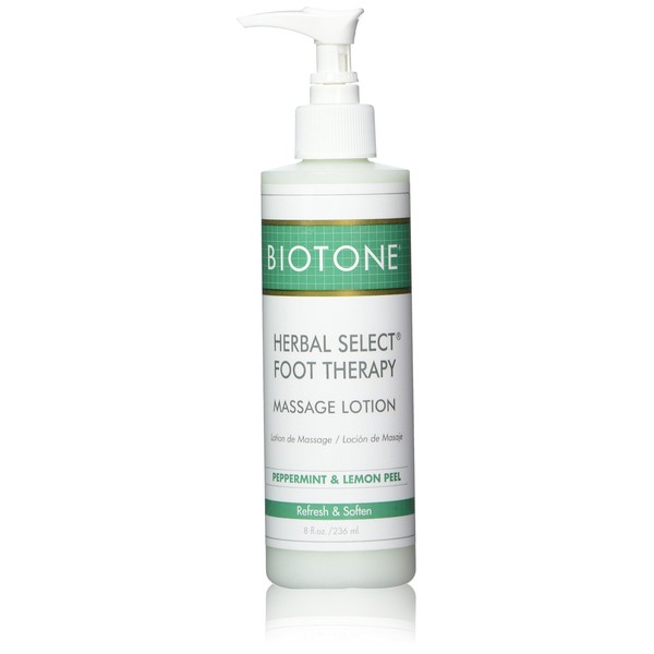 Biotone Herbal Select Massage Products Foot Therapy Lotion, 8 Ounce