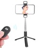 Tripod Selfie Stick with Light Mobile Phone Wireless Bluetooth Foldable