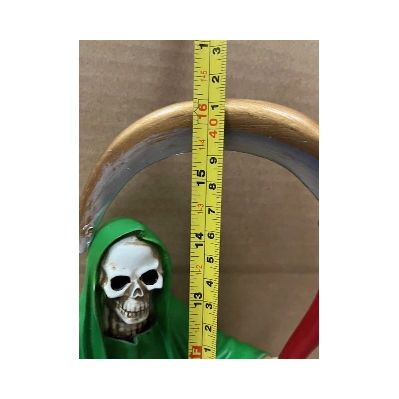 16" Green Santa Muerte Statue Holy Death Grim Reaper