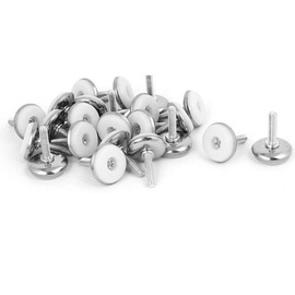 SZETOSY GOODCHANCEUK 24pcs M6x15mm White Stainless Steel Screw On Furniture Feet