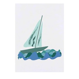 'Yacht On The Ocean' Temporary Tattoo - Water Resistant, Skin-Safe, Non-Toxic Transfer (TO00072563)