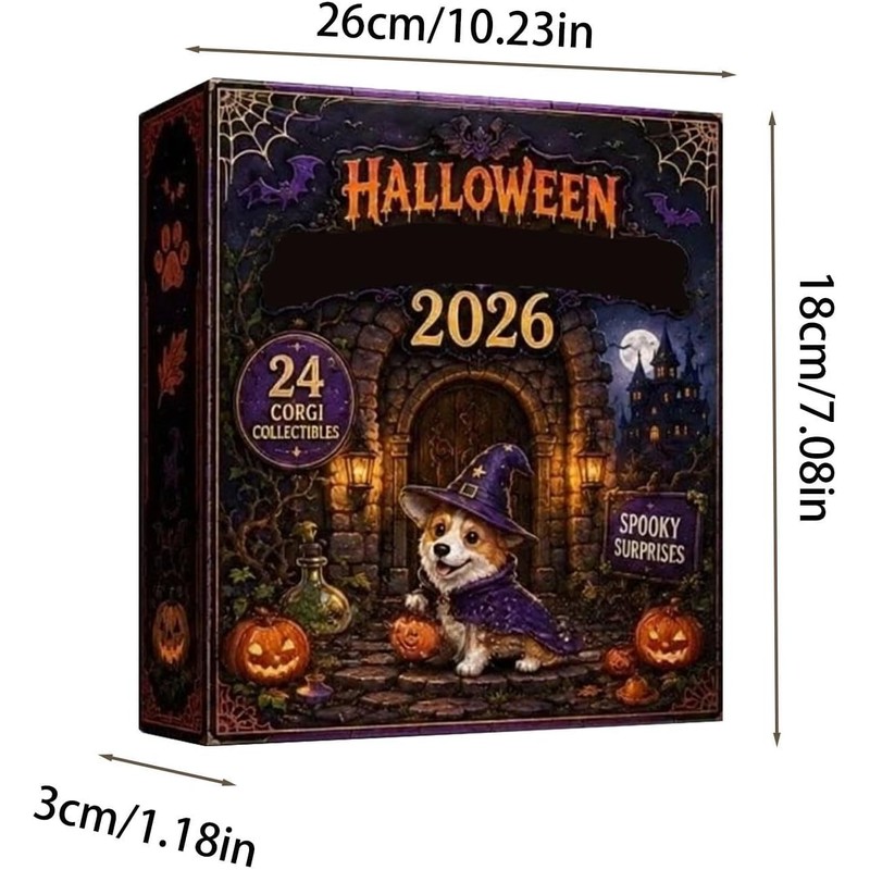 Calendario de Cuenta Atrás Halloween 2026 – Perro Acrílico 2D