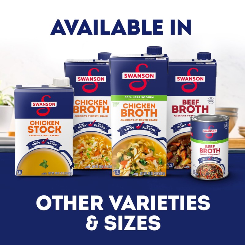 SWANSON S Beef Broth, 32 oz Carton (3 Pack)