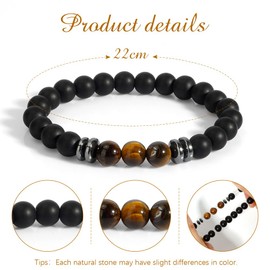 Grandad Gifts Fathers Day Gift Mens Bracelet Grandad Birthday Gifts Presents for Grandpa Birthday Easter Valentines Day Retirement Christmas from Grandchildren Black Bracelets for Grandpa Present