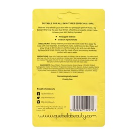 Que Bella Hydrating Pineapple Peel Off Face Mask - 0.33oz