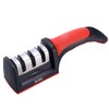 Afilador Cuchillos Cocina Ergonomico Tijeras 3 Etapas Manual (Rojo)