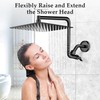 Rain Shower Head Extension Arm, Upgrade 12 Inch Metal Shower