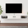Bixiaomei Floating TV Unit, 55'' Wall Mounted TV Cabinet, Floating