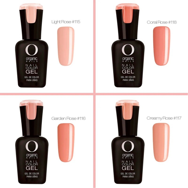 Colección Nude 4pzs Color Gel Traslúcidos By Organic Nails