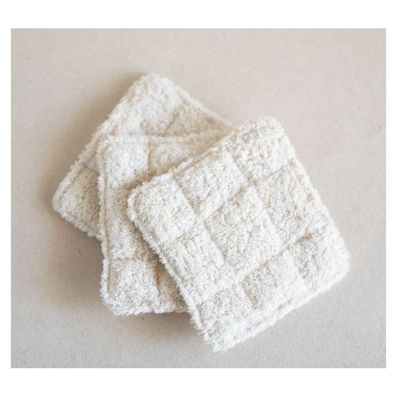 Reusable Cotton Terry Wipes - Pack of 4 - White