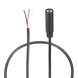 MECCANIXITY 2.5mm Aux Cable Replacement Audio Cable Cord, 0.8ft 3 Pole Female to Bare Wire Audio Cable, Stereo Sound Audio Cable Cord for Earphones, Smart Phones, Speakers,Black 5 Pcs