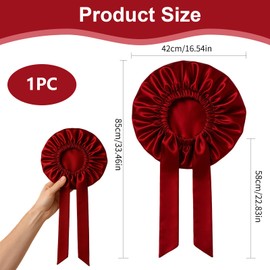 DmDoyy Satin Sleep Cap for Sleeping, Adjustable Hair Cap for Sleeping, for Women, Curly, Natural Hair