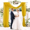 FANPROMS Wedding Arch Draping Fabric Gold 1 Panel 20FT Chiffon