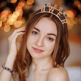 New Year Headband, New Year's Eve 2025, Glitter New Year Headband, Happy New Year Headband, New Year Headpiece, for Christmas Party, New Year's Eve Party, New Year Decoration Children Adults