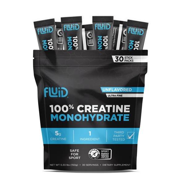 Fluid - Ultra-Fine Micronized 100% Creatine Monohydrate, Informed Sport Certified,