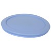 Pyrex (2) 7200-PC Cadet Blue Lids, & (1) 7201-PC Blue