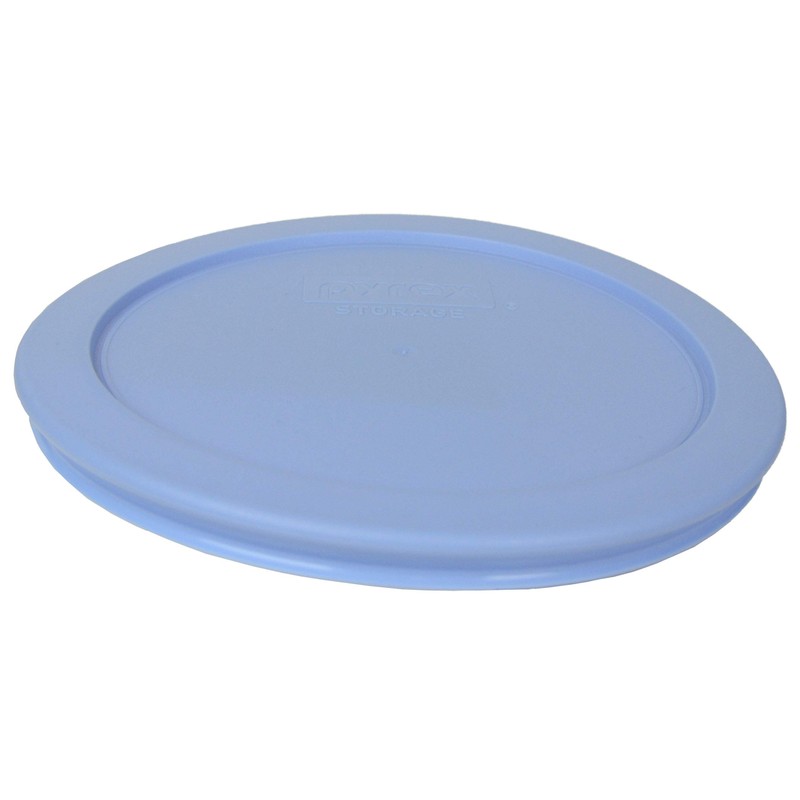 Pyrex (2) 7200-PC Cadet Blue Lids, & (1) 7201-PC Blue