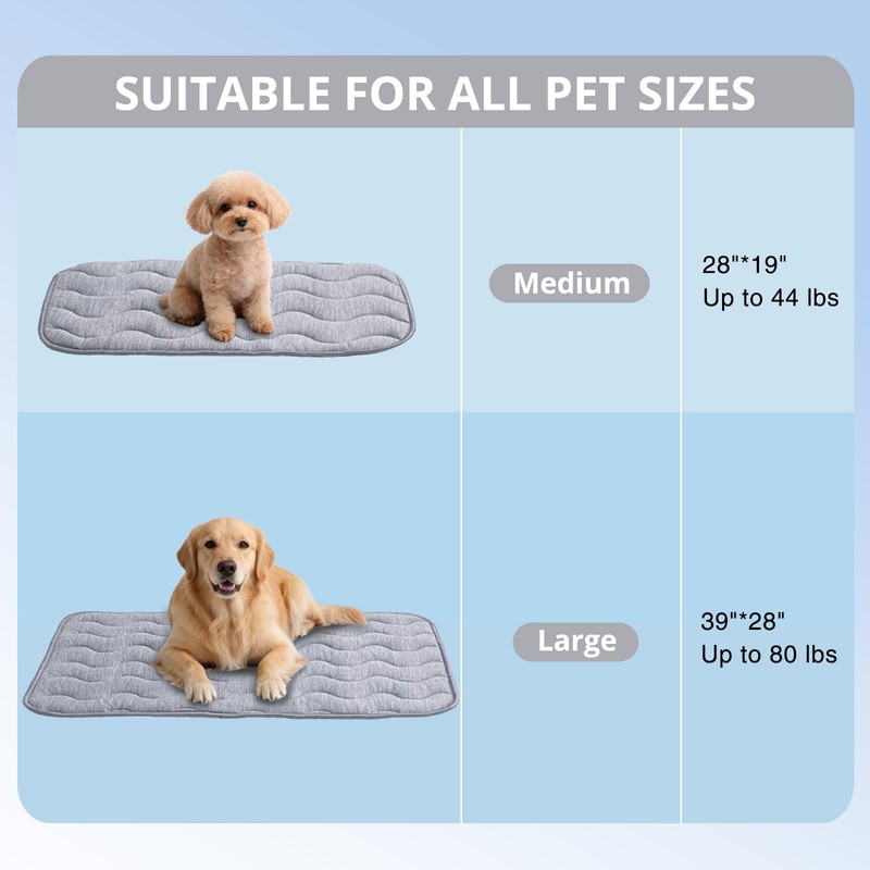 APPKER Cooling Mat for Large Dogs, 39"x 28" Thick &