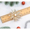 Gyn&Joy Crystal Winter Snowflake Brooch pins for Women, crystal, crystal