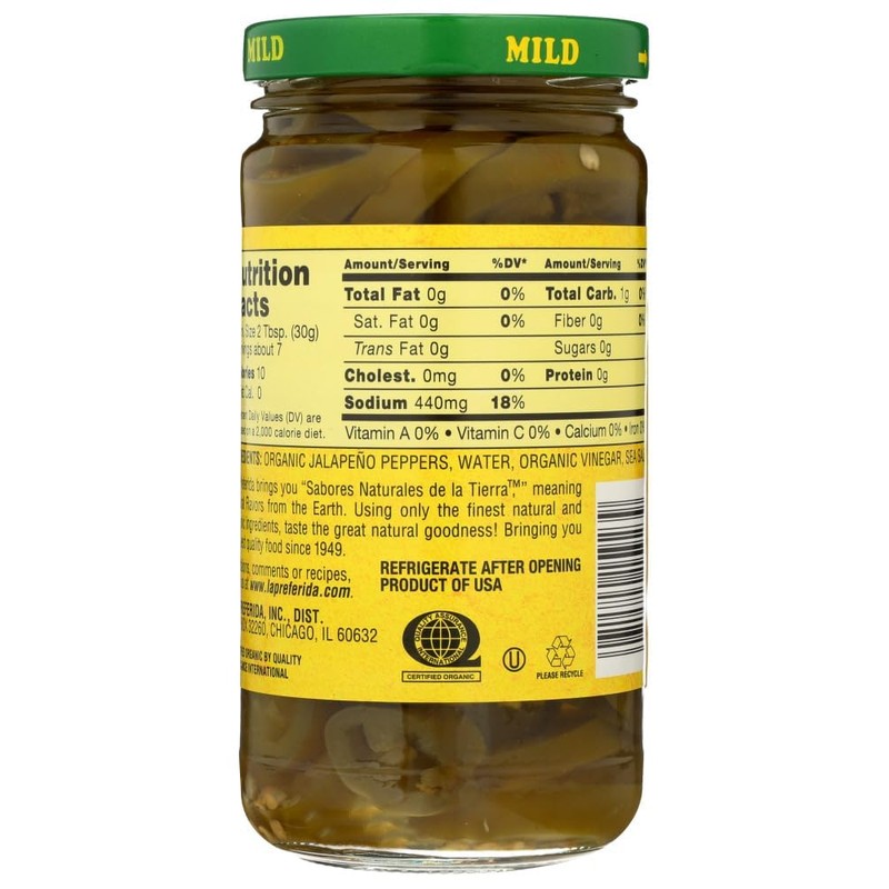 La Preferida Organic Mid Jalapeño Nacho Slices (Same Great Flavor,
