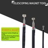 VortecSys Telescoping Magnetic Pickup Tool Set, 3Pcs Round and Square