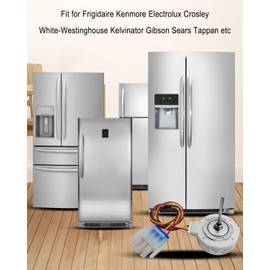 QLZOZB 809069201 Refrigerator Evaporator Fan Motor Fit for Frigidaire Kenmore Electrolux Crosley White-Westinghouse Kelvinator Gibson Sears Tappan etc Replace 4456990 AP6041795 PS11775846 EAP11775846