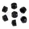 Unbranded Gloss Black Diamond Cut Engine Bolt Cap Set For