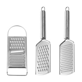 3 Pieces Multi-Functional Grater, Stainless Steel Grater, Kitchen Tools, Cooking Accessories, Can Be Used for Vegetables, Cheese, Fruits.
