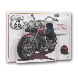 FATHERS DAY - Motorbike - Harley Davidson - Pictoria Press 3D Pop Up Greeting Card