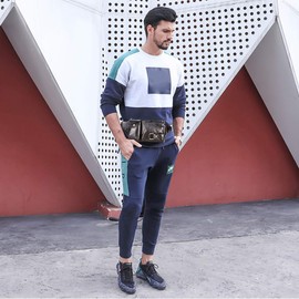 FANDARE Vintage Sling Chest Bag Men Waist Bag Shoulder Crossbody Backpack Waterproof Leather Casual Daypacks Lightweight for Outdoor Travel Hiking Running Indoor Activities Durable Packs Green Brown