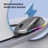 PEIOUS Wireless Mouse Jiggler - LED Wireless Mice with Build-in