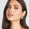 Aretes De Nudo Oro 18k Pendientes Gruesos Joyeria Para Mujer