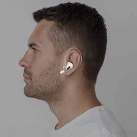 ICARERSPACE AirPods Ear Hooks - Upgraded Anti Slip Sports Clip Hooks for AirPods 1, 2, 3, 4, Pro and Pro 2 Transparent
