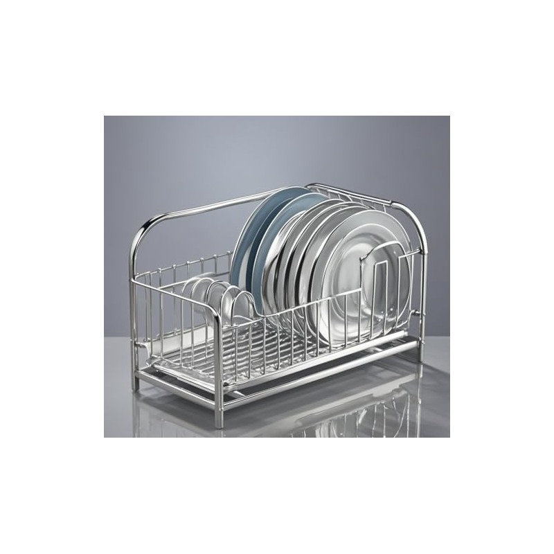 Ezprotekt Bamboo Wooden Plate Racks Dish Stand Holder, Dish Drainer